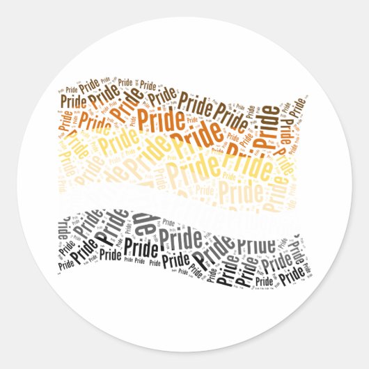 BEER VLAGWOORDPATROON RONDE STICKER (Voorkant)