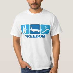 Beer + vlak + dia = vrijheid t-shirt