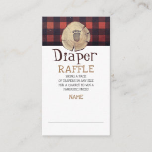 Beer Voetprint Lumberjack Luier Raffle Ticket Informatiekaartje