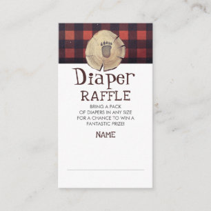 Beer Voetprint Lumberjack Luier Raffle Ticket Informatiekaartje