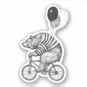 Beer voor ballonfietsen sticker (Voorkant)