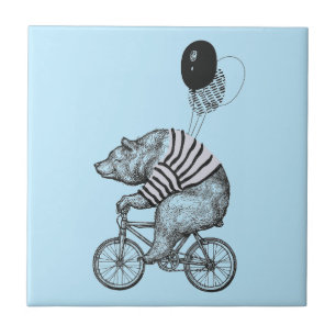 Beer voor ballonfietsen tegeltje