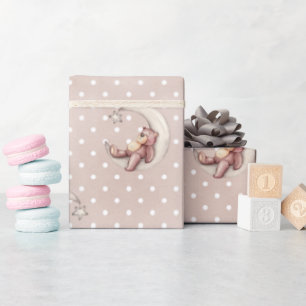Beer voor het ompakken van Baby van Waterverven Cadeaupapier