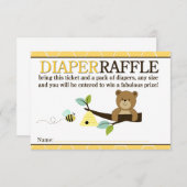 Beer voor honing en minder luierspoelkaarten voor informatiekaartje (Voorkant / Achterkant)