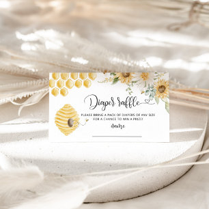 Beer voor honing, luierkaartje voor zonnebloemen informatiekaartje