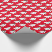 Beer voor kerstcadeautjes cadeaupapier (Hoek)