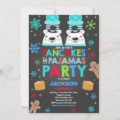 Beer voor kerstpannenkoeken en pyjama's kaart (Voorkant)