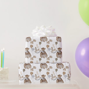  Beer voor kinderen die paardenballonnen maken Cadeaupapier