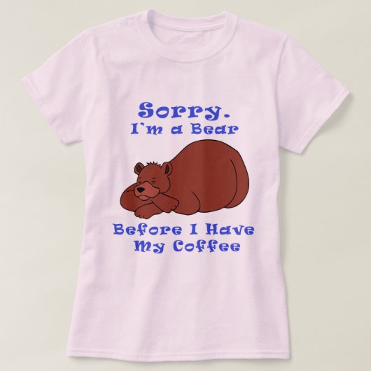 Beer voor koffie t-shirt (Design voorkant)
