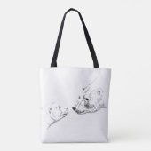 Beer voor poolBeer en snijdsel van Canvas tas (Achterkant)