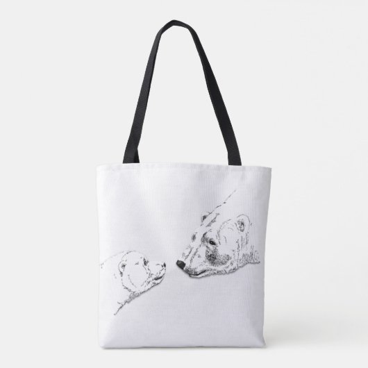 Beer voor poolBeer en snijdsel van Canvas tas (Achterkant)