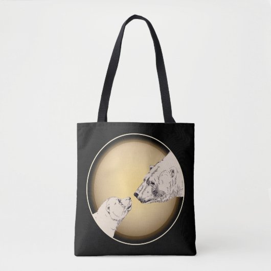 Beer voor poolBeer en snijdsel van Canvas tas (Voorkant)