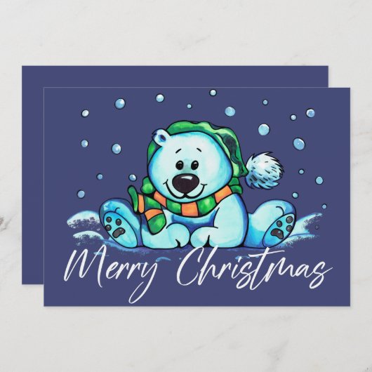 Beer voor pretkaartje voor kerst bedankkaart (Voorkant / Achterkant)