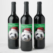 Beer voor prettige kerstdagen Panda Wijn Etiket (Flessen)