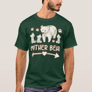beer voor vrouwen, mama beer 3 shirten bloemen t-shirt