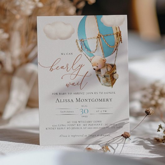 Beer-Warm-ballonuitnodiging Kaart