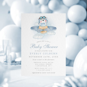  Beer Waterverf  Baby shower Kaart