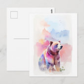 Beer Waterverf Portret 2 Briefkaart (Voorkant / Achterkant)