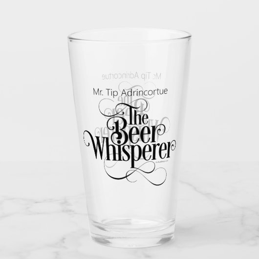 Beer Whisperer (gepersonaliseerd) Glas (Voorkant)