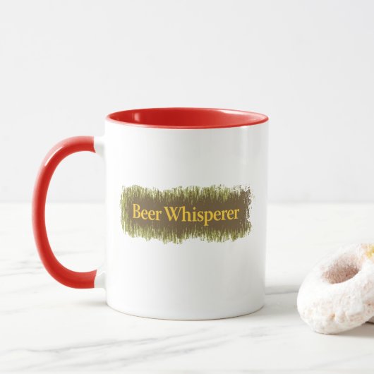 Beer Whisperer Tekst Koffie Mok (Met donut)
