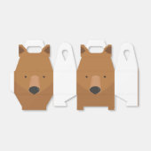 Beer White Brown Animal Bedankdoosjes (Uitgevouwen)