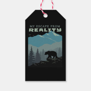Beer Wildlife Mountains ontsnappen aan de realitei Cadeaulabel