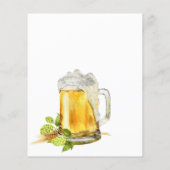 Beer Willow Greenery en Gold Geometric Wedding Flyer (Achterkant)