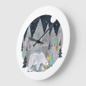 Beer winter bergen maan grote klok (Hoek)