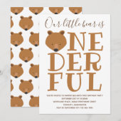 Beer Wonderful One 1st Birthday Kaart (Voorkant / Achterkant)