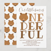 Beer Wonderful One 1st Birthday Uitnodiging (Voorkant / Achterkant)