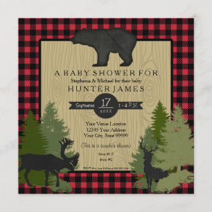 Beer Woodland Forest Lumberjack Baby shower Kaart
