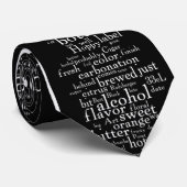 Beer Word Cloud Stropdas (Opgerold)