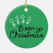 Beer-y kerstversiering keramisch ornament (Achterkant)