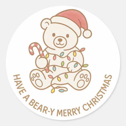 Beer-y Merry Christmas Sticker (Voorkant)