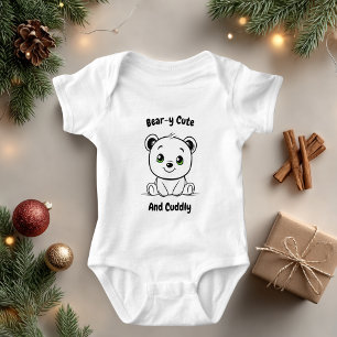 Beer-y Schattige en Knuffelig Baby Beer ontwerp Romper
