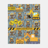 Beer Yellow Construction Enthusiast Fleece Deken (Voorkant)