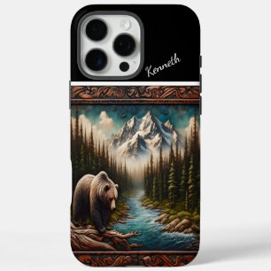 Beer Zalm kijken in Mountain Stream iPhone 16 Pro Max Hoesje