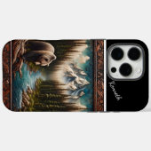 Beer Zalm kijken in Mountain Stream Case-Mate iPhone Case (Achterkant (horizontaal))