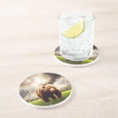 Beer Zandsteen Onderzetter (Zijkant)