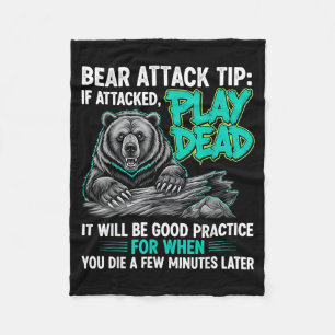 Beeraanval Tip Doe Dood Grappig Donkere Humor Fleece Deken