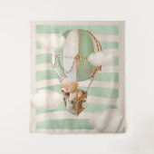 Beerballon virtuele achtergrond voor babyfeest wandkleed (Voorkant)