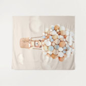 Beerballonnen Blauwe Virtuele Achtergrond voor Bab Wandkleed (Voorkant (horizontaal))