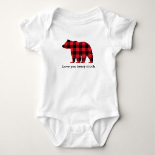 Beerbuffel geruite patroon Silhouet Romper