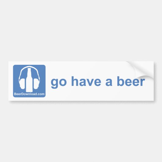 BeerDownload Bumpersticker (Voorkant)