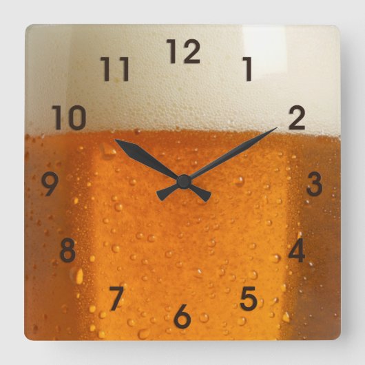 Beerglas Vierkante Klok (Voorkant)