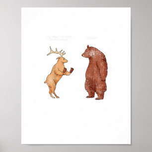 Beerhanden Oh Hert Grappige Spreuken Pun Geschenk  Poster