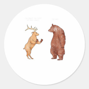 Beerhanden Oh Hert Grappige Spreuken Pun Geschenk  Ronde Sticker