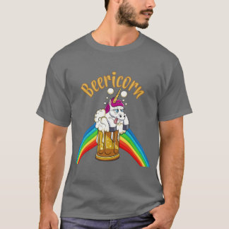 Beericorn Grappige Bier Drinkende Eenhoorn retro T-shirt