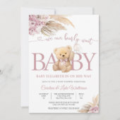Beerlijk Wachten Baby Shower Uitnodiging (Voorkant)