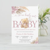 Beerlijk Wachten Baby Shower Uitnodiging (Staand voorkant)